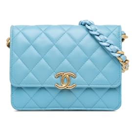 Chanel-CHANEL Handbags T.  Leather-Blue