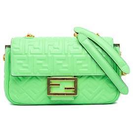 Fendi-FENDI Handbags T.  Leather-Green