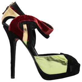 Fendi-FENDI Heels T.EU 37 Leather-Golden