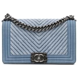 Chanel-CHANEL Handbags T.  Leather-Blue
