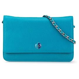 Chanel-CHANEL Handbags T.  Leather-Blue