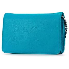 Chanel-CHANEL Handbags T.  Leather-Blue