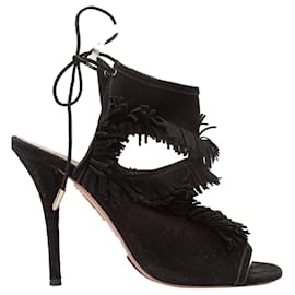 Aquazzura-AQUAZZURA Sandals T.EU 37 Suede-Black