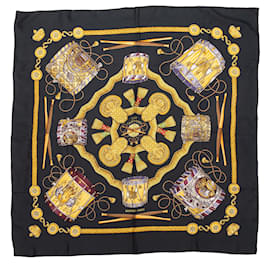 Hermès-HERMES Scarves T.  Silk-Black