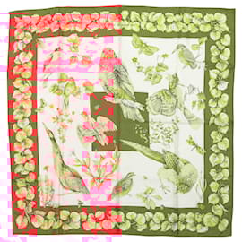 Hermès-HERMES Scarves T.  Silk-Red