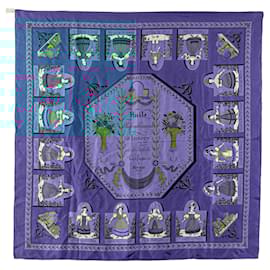 Hermès-HERMES Scarves T. Silk-Blue