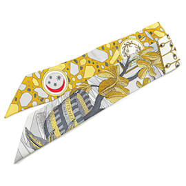 Hermès-HERMES Scarves T.  Silk-Yellow