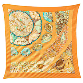 Hermès-HERMES Scarves T.  Silk-Orange