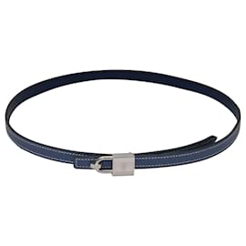 Hermès-HERMES Belts T.International XS Leather-Navy blue