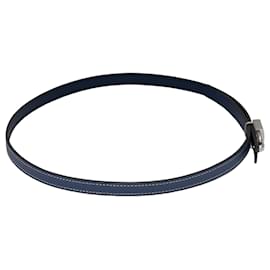 Hermès-HERMES Belts T.International XS Leather-Navy blue