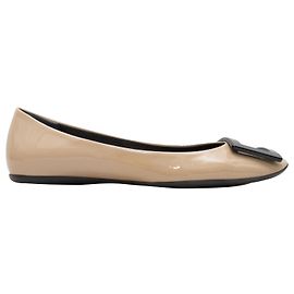 ROGER VIVIER Ballet flats T.EU 39 Leather Beige