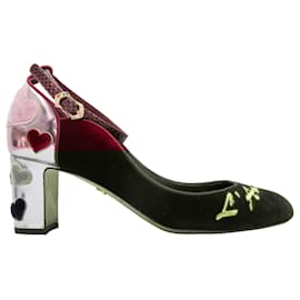 Dolce & Gabbana-DOLCE & GABBANA Heels T.EU 38 Velvet-Red