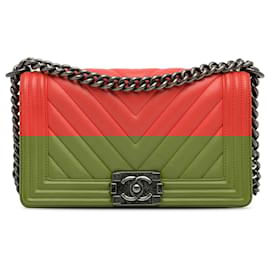 Chanel-CHANEL Handbags T.  Leather-Red