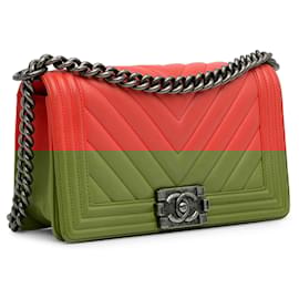 Chanel-CHANEL Handbags T.  Leather-Red