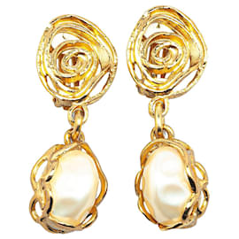 Yves Saint Laurent-YVES SAINT LAURENT Earrings T.  Metal-Golden