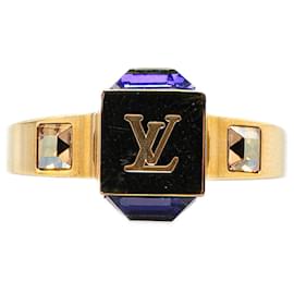 Louis Vuitton-LOUIS VUITTON Rings T.International S Crystal-Golden