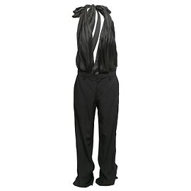 Maison Martin Margiela Black Maison Margiela Virgin Wool-Blend Halter Jumpsuit Size EU 42 Black