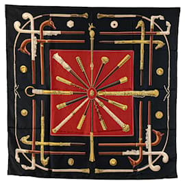 Hermès Bufandas HERMES T. Seda Negro