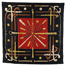 Hermès Lenços HERMES T. Seda Preto