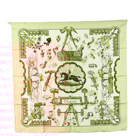 Hermès-HERMES Scarves T.  Silk-Brown