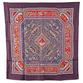 Hermès-HERMES Scarves T.  Silk-Purple