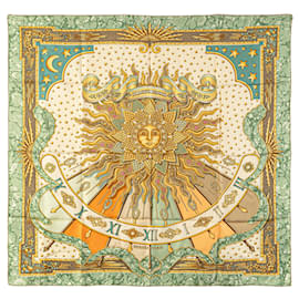 Hermès-HERMES Scarves T.  Silk-Green