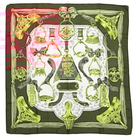 Hermès-HERMES Scarves T.  Silk-Dark red