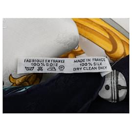 Hermès-HERMES Scarves T.  Silk-White