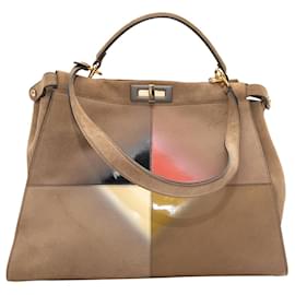 Fendi-FENDI Handbags T.  Suede-Camel