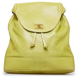 Chanel-CHANEL Backpacks T.  Leather-Green