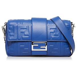 Fendi-Sacs à main FENDI T. Cuir-Bleu