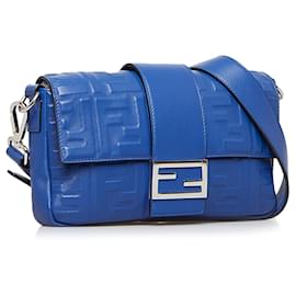 Fendi-Sacs à main FENDI T. Cuir-Bleu