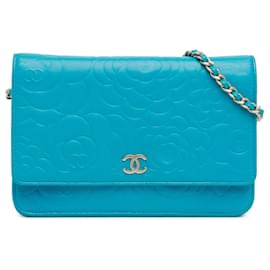 Chanel-CHANEL Handbags T.  Leather-Blue