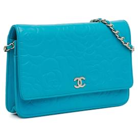 Chanel-CHANEL Handbags T.  Leather-Blue