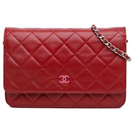 Chanel-CHANEL Handbags T.  Leather-Red