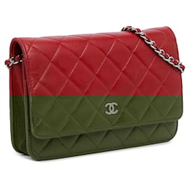 Chanel-CHANEL Handbags T.  Leather-Red