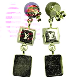 Louis Vuitton-LOUIS VUITTON Earrings T.  Crystal-Golden