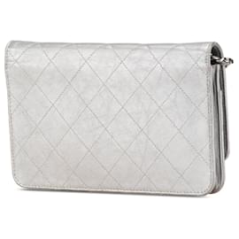 Chanel-CHANEL Handbags T.  Leather-Silvery