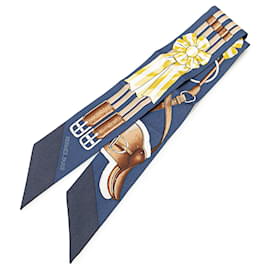 Hermès-HERMES Scarves T.  Silk-Blue