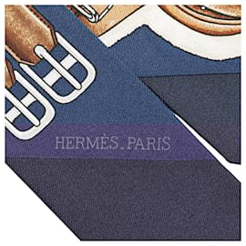 Hermès-HERMES Scarves T.  Silk-Blue