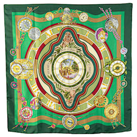 Hermès-HERMES Scarves T. Silk-Green