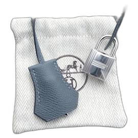 Hermès-new Hermès Kelly Sellier bell and pull tab in tin 26cm with silver palladium lock-Grey