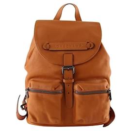 Longchamp Leather backpack Brown