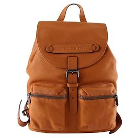 Longchamp Sac à dos en cuir Marron