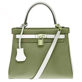 Hermès-Sac HERMES Kelly 25 en Cuir Rouge - 102545-Rouge