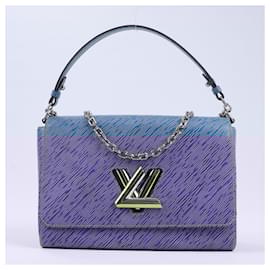 Louis Vuitton-Louis Vuitton Epi Leather Twist Shoulder Bag GM in Denim Blue-Blue