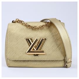 Louis Vuitton-Louis Vuitton Epi Leather Twist Shoulder Bag PM in Gold M50524-Golden