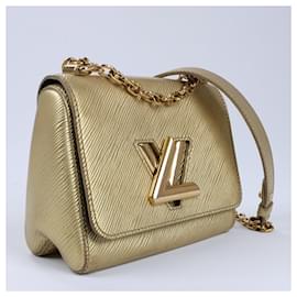 Louis Vuitton-Louis Vuitton Epi Leather Twist Shoulder Bag PM in Gold M50524-Golden