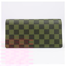 Louis Vuitton-Louis Vuitton Damier Ebene Portefeuille Brazza Bi-fold Wallet N60017-Brown