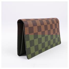 Louis Vuitton-Louis Vuitton Damier Ebene Portefeuille Brazza Bi-fold Wallet N60017-Brown